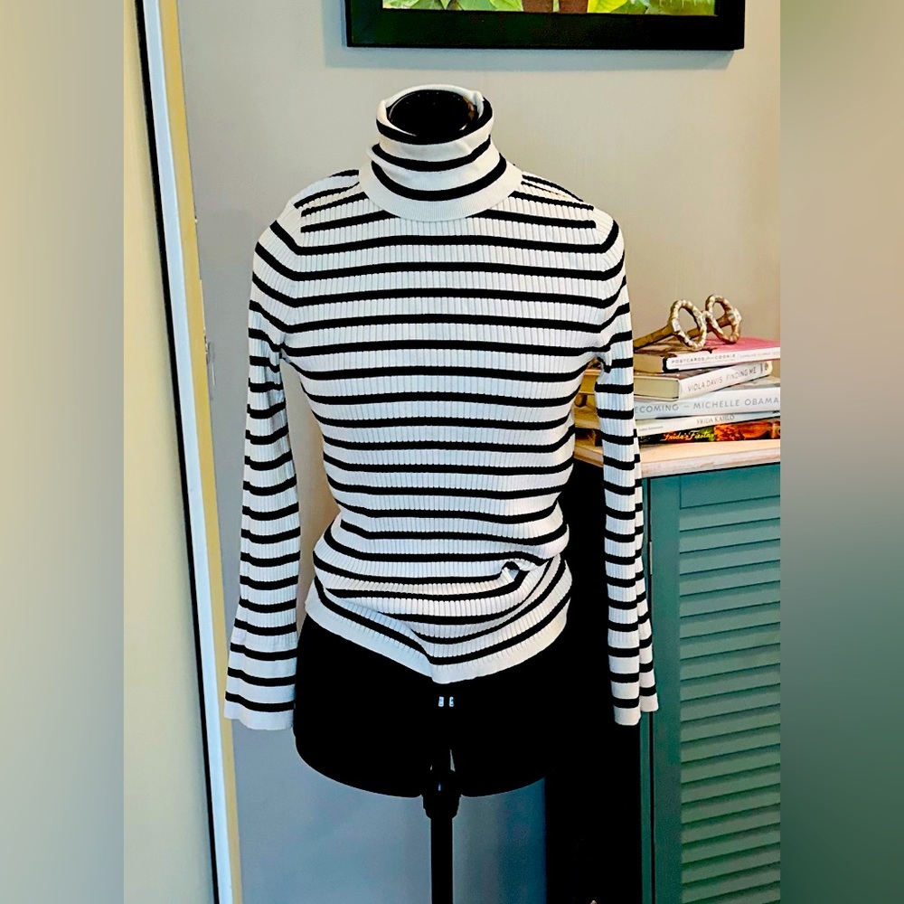 Loft women’s xl striped turtleneck
